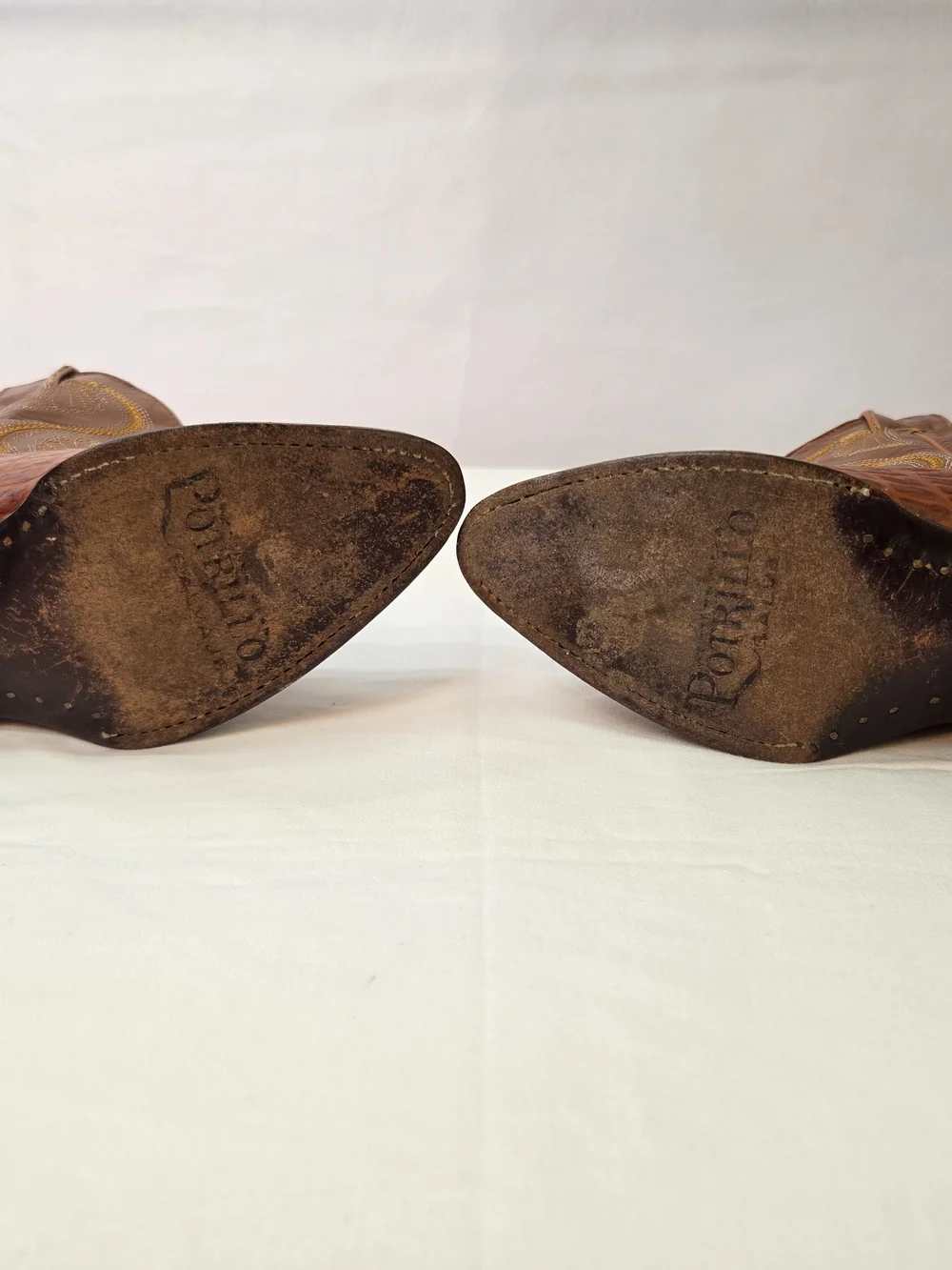 Kids Potrillo Salvaje Cowboy Boots • Brown Exotic Leather • Size 10